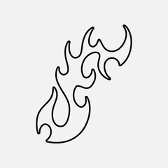 Old Flames New Look with Streetwear Objects Objects Vector Collection. A Modern and Eye Catching y2k flames.