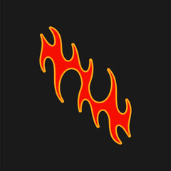 Old Flames New Look with Streetwear Objects Objects Vector Collection. A Modern and Eye Catching y2k flames.