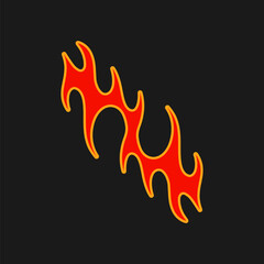Old Flames New Look with Streetwear Objects Objects Vector Collection. A Modern and Eye Catching y2k flames.