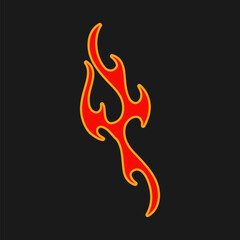 Old Flames New Look with Streetwear Objects Objects Vector Collection. A Modern and Eye Catching y2k flames.