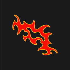Old Flames New Look with Streetwear Objects Objects Vector Collection. A Modern and Eye Catching y2k flames.