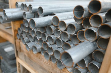 abstract background of close up of metal pipe