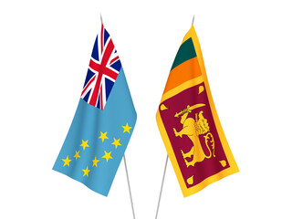 Tuvalu and Democratic Socialist Republic of Sri Lanka flags