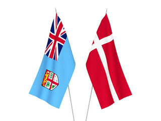 Republic of Fiji and Denmark flags