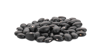 Many raw kidney beans isolated on white