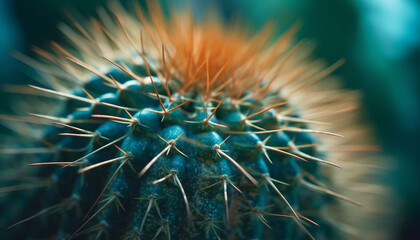 Sharp thorns on succulent plant cause pain generated by AI