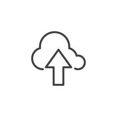 Upload cloud Line icon