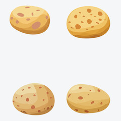 set of potatoes vector