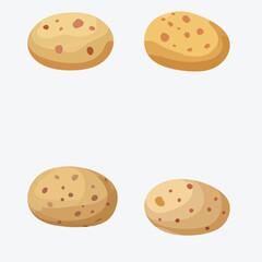 Fototapeta premium set of potatoes vector