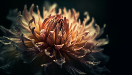 Fototapeta na wymiar Vibrant gerbera daisy, single flower, close up generated by AI