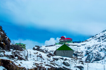 the red house on the top