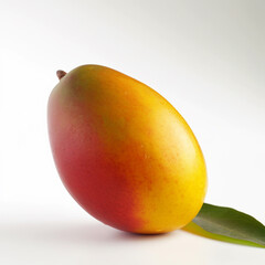 A mango with a leaf Generative AI Generated