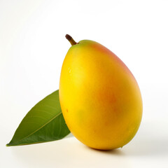 A mango with a leaf Generative AI Generated