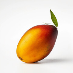 Mango with a leaf Generative AI Generated