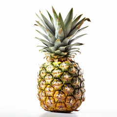 A pineapple with a green leaf Generative AI Generated