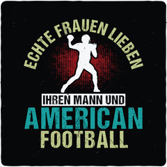 Echte frauen lieben ihren mann typography T-shirt Design, Premium Vector