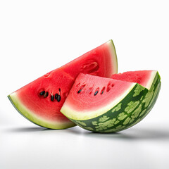 Two slices of watermelon Generative AI Generated