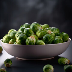 A bunch of brussels sprouts Generative AI Generated