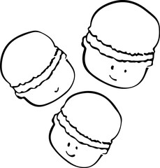 Matcha Green tea Macaron sketch