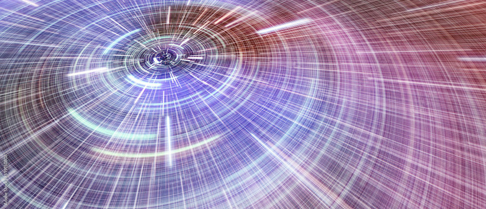 Poster abstract flight in space hyper jump illustration