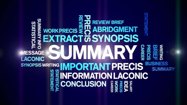 Summary Animated tag word cloud;text design animation kinetic typography seamless loop.