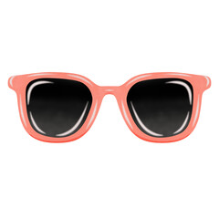 Orange Watercolor sunglasses.	
