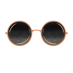 Orange Watercolor sunglasses.	
