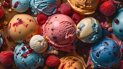 colourful ice cream background