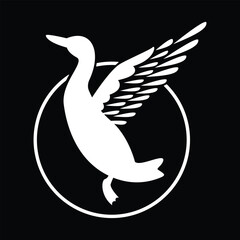 Flying Duck can be use for icon, sign, logo, vector