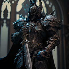 General Death Knight leading the demon king's army.｜Generative AI