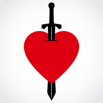 heart with sword 