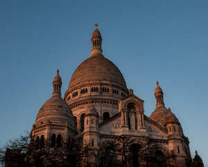 Sacre Coeur Cathedral at sunset