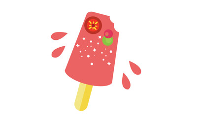 Colorful ice cream tempt the kids.