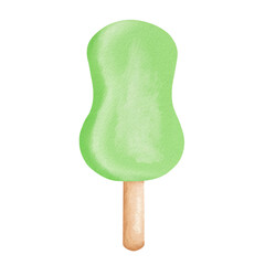 Lemon ice cream watercolor.