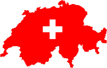 Switzerland flag map shape 2023050330