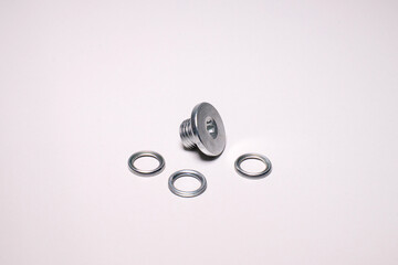 Threaded plug and lip seal for automatic transmission. A part for car maintenance and repair