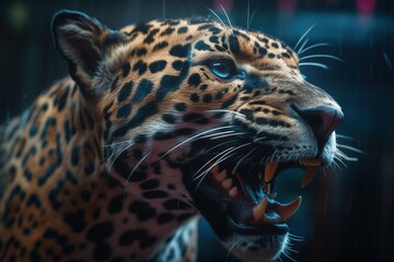 Jaguar. Spotted cat. Generative AI