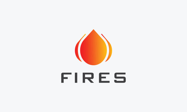 Logo vector flames color minimalist trendy stylist creative cooperation systematical solid security concept