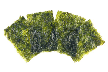Sheet of dried seaweed or Dry japanese organic seaweed isolated. Png transparency © POSMGUYS