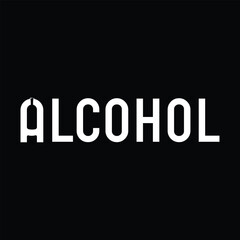 alcohol logo design template vector wordmark typography