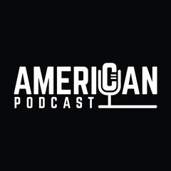 American podcast logo design template