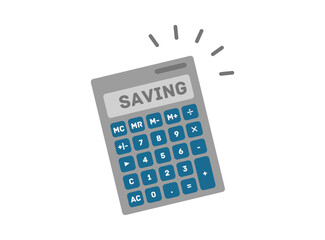 節約イメージ 電卓 アイコン ベクターイラスト