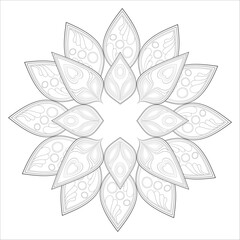 Perfect coloring book of pleasing doodle flowers for holidays at home