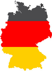 Germany flag map shape 2023050333