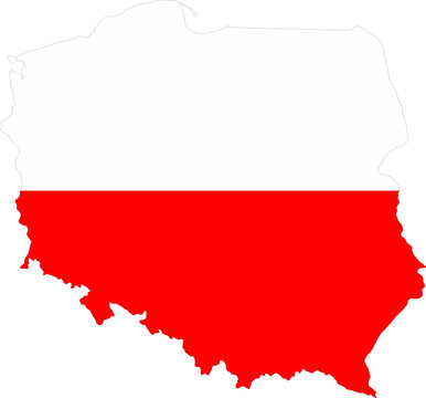 Poland flag map shape 2023050340