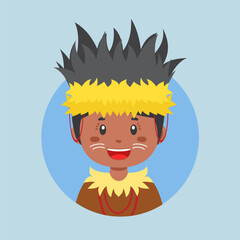 Avatar of a Papua Indonesian Character