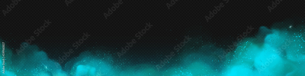 Canvas Prints turquoise fog cloud or steam vector background. abstract mist and smoke texture with magic dust. rea