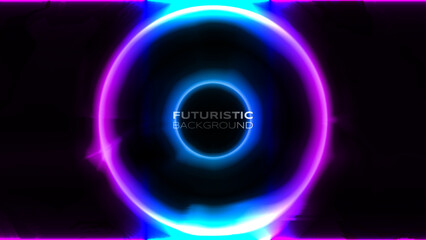 Futuristic banner design retro groove gear vibrant back to the future theme background