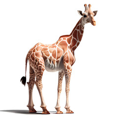 giraffe on a transparent background (PNG). AI-generated.