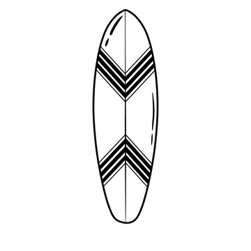recommend clip art: Surfboad Black doodle.
